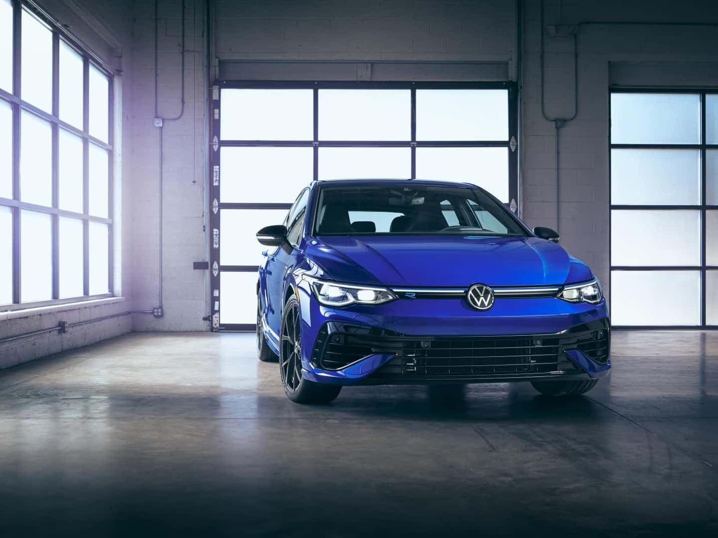 Blue Volkswagen Golf R Hatchback 