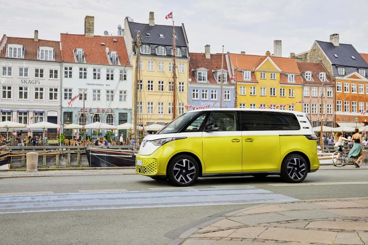 Yellow Volkswagen ID.Buzz EV Microbus