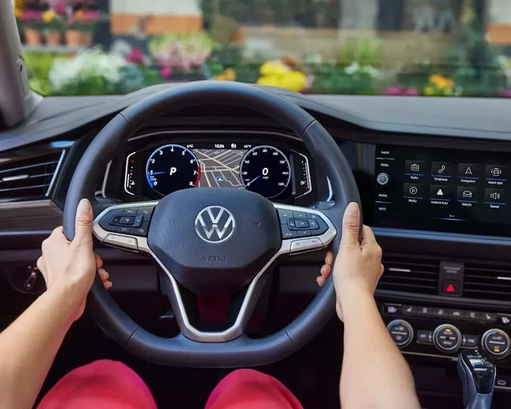 VW Steering wheel and dashboard