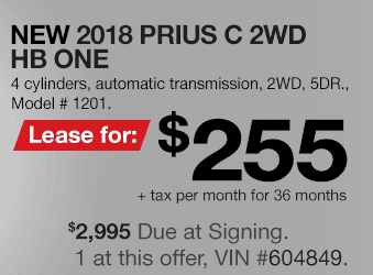 Toyota Prius c Lease Offer