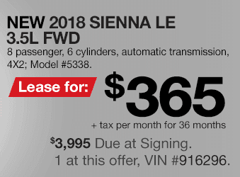 Toyota Sienna Lease Offer