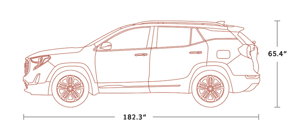 2021 GMC Terrain Exterior Dimensions
