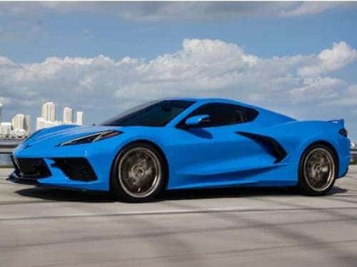 2023 Chevy Corvette Stingray driving on the road