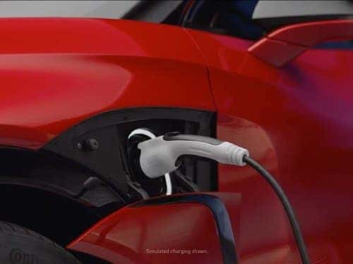 2024 Chevrolet Blazer EV close up view of it charging