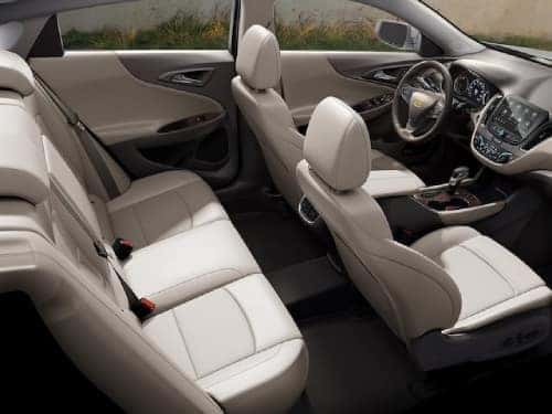 2024 Chevrolet Malibu overhead view of front and back seats