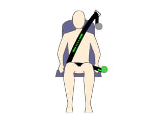 Front 3 point seatbelt in the Honda Civic