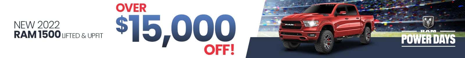 Save Up To $15,000 on a New RAM 1500 near Plainfield, Indiana