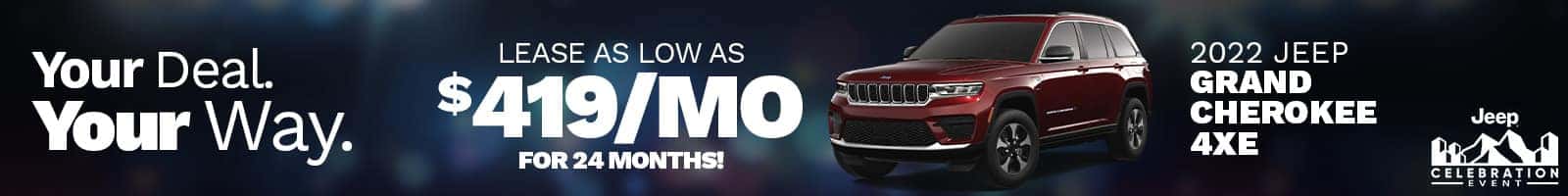 Lease a new Jeep Grand Cherokee 4xe near Brownsburg, Indiana