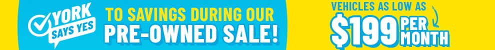 Say Yes to Pre-owned savings at York CDJR in Plainfield, Indiana.