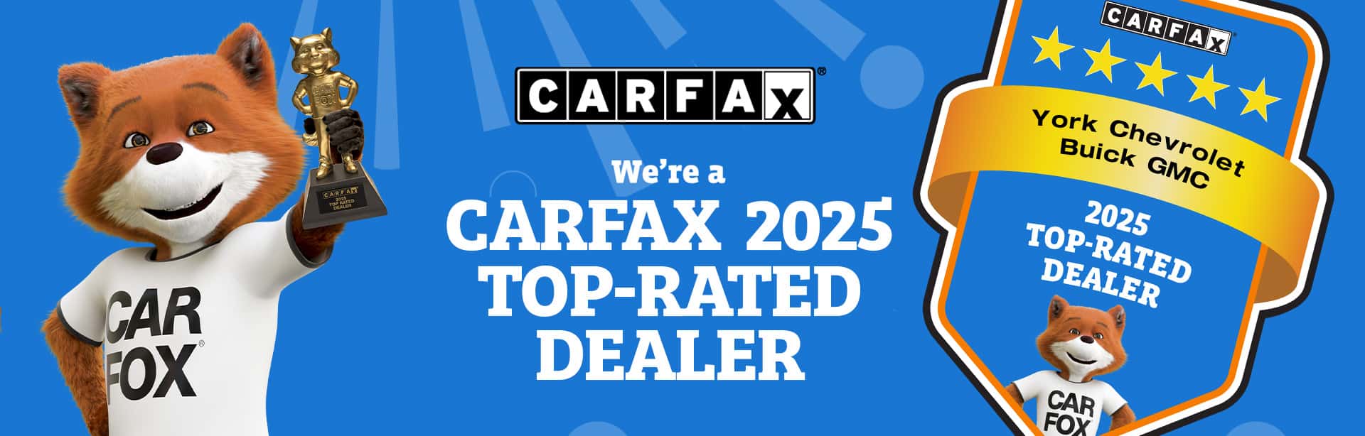 We are a Top-Rated CarFax dealer for 2025!