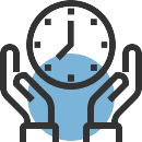 Hands around clock